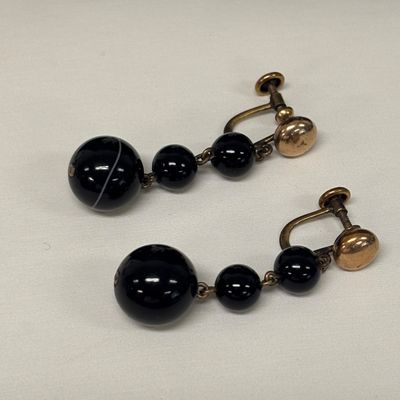 LOT 72: Sterling Post Rhinestone Earrings, 14k GF and Painted Porcelain Earrings & More