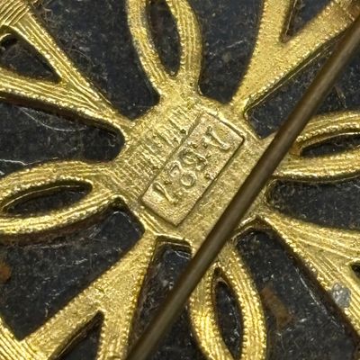 LOT 70: Gold Vermeil 925 Layered Filigree Flower Brooch 7.75gtw with a Vintage Czechoslovakian Filigree Belt Buckle & More
