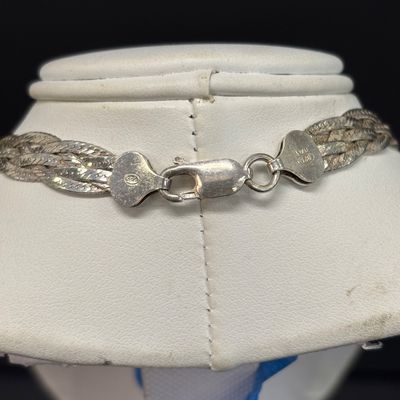 LOT 51: Sterling 925 Braided Necklace 15.3g