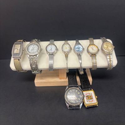 LOT 104: Collection of (9) Watches - Timex, Foxy, Avenue & More