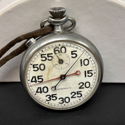 LOT 47: New York Standard Watch Co Pocket Watch with Horsemen's Stop Watch