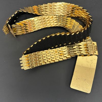 LOT 41: Vintage Belts, Red Enamel Costume Jewelry, Cat-Themed Ashtray and Pin & More