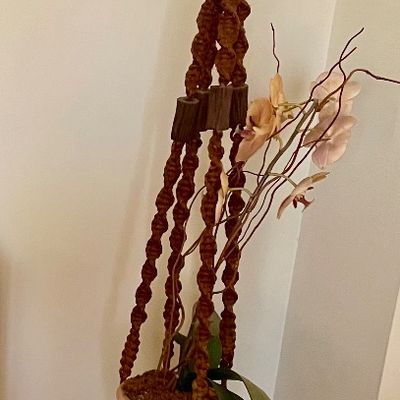Vintage macrame plant hanger