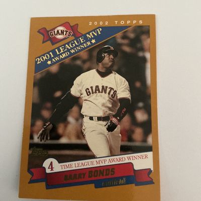 2002 Topps Barry Bonds Baseball Card