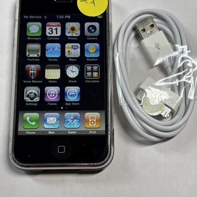 Apple iPhone 1st Gen 8GB Black with Original Box Accessories iOS 1.1.4 A1203 Tested