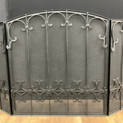 3-panel Iron Fireplace Screen