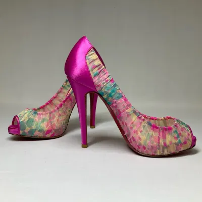 Christian Louboutin “Parisienne” Peep-Toe Pump, Size 37, New In Box*