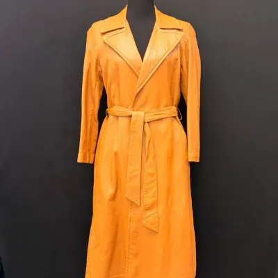 Vintage Robert Mashekoff Leather Trench coat