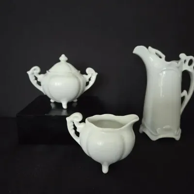Petite Porcelain Pitcher, Sugarland Bowl and Creamer