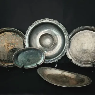 Collection of Vintage Silver Plate Serving Dishes