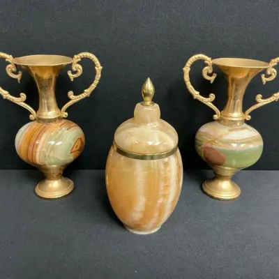 Amphora Vases And Ginger Jar