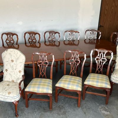 15 Piece Formal Dining Room Table and Chairs