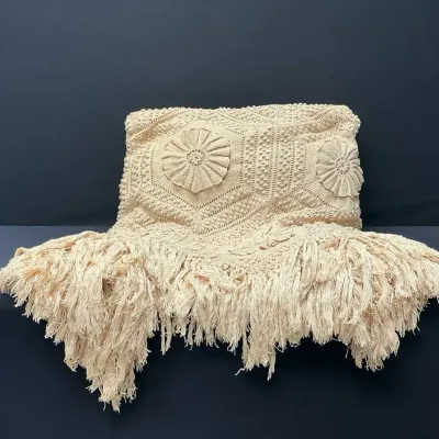 Antique French Knot Crochet Blanket
