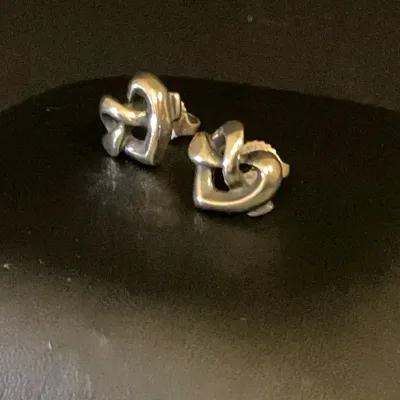 James Avery Sterling Heart Knot Post Earrings