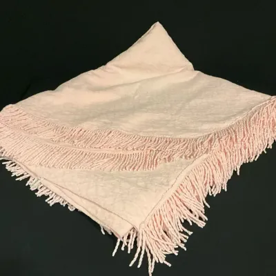 Cottage Core Chenille Bedspread by Morgan Jones