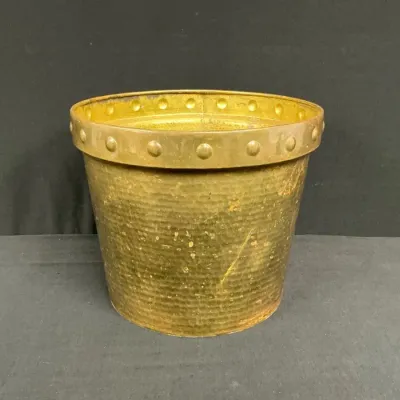 Studded Rim Brass Planter