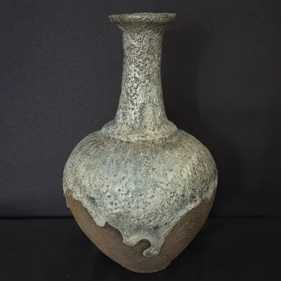 Raku Style Earthen Ware Pottery Vase