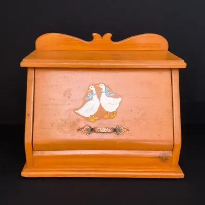 Cottage Core Wooden Bread Box
