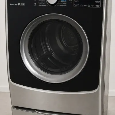 LG DLEX8000V 9.0 Cu. Ft. Electric Steam Dryer with Pedestal