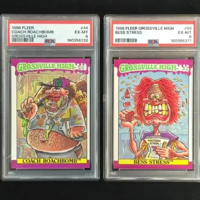 4 1986 Fleer Grossville High Collector Cards PSA Graded