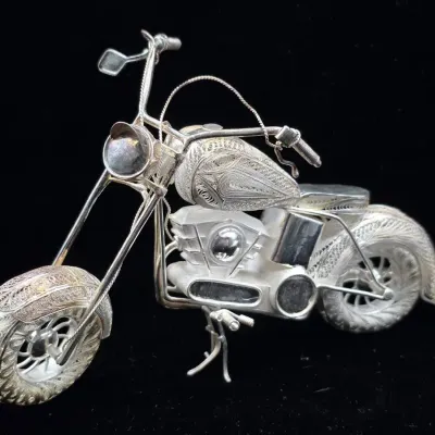 Sterling Silver Harley Motorcycle, 119.36 grams