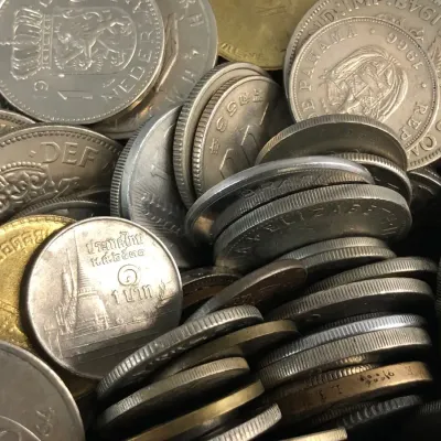 Over 5 Pounds of Old Foreign Coins 