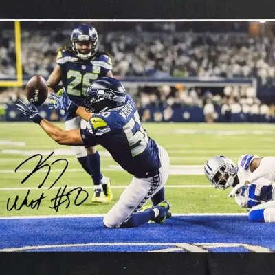 Signed K.J Wright #50 Seahawk photo.