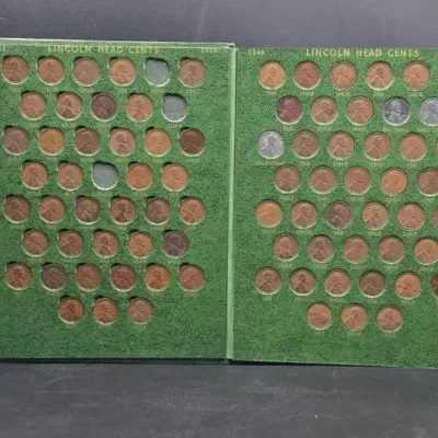 Lincoln Cent Book 1909-1970's Includes 1909-S & Other Key Dates