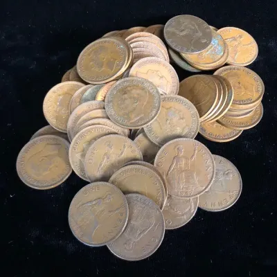 1920’s-1960’s Great Britain Large Cents, 66 Total