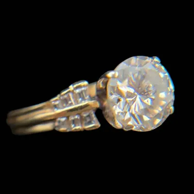 14K Yellow Gold 1.85ct Huge Diamond Ring NAGL #1223885