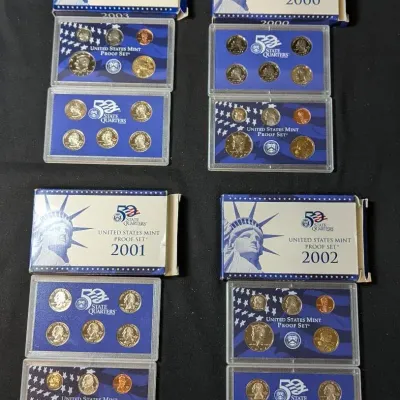 4 US Mint Proof Sets 2000-2003