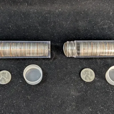2 Rolls of 100 Lincoln steel Wheat cents