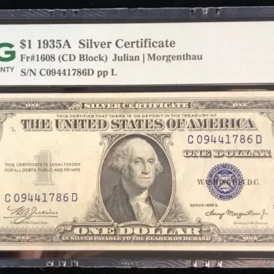 1935A $1 Silver Certificate, PMG MS-64