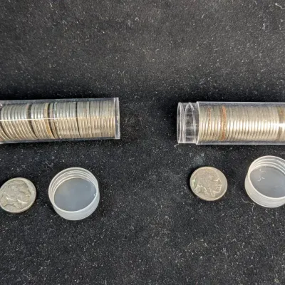 2 Rolls of 80 Buffalo Nickels
