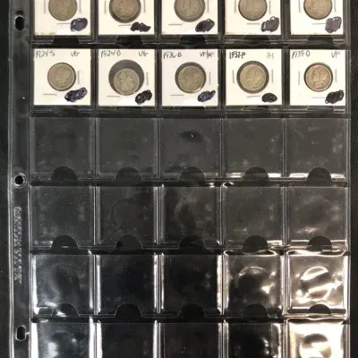 Better Date Mercury Dimes, 10 Total