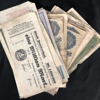 1908-1923 WWI Germany Notes, 25 Total