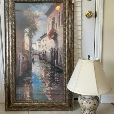 Framed Venetian Dreams II Print By Hoovier & Ginger Jar Lamp
