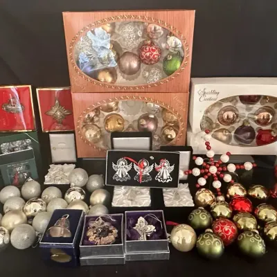 Christmas Ornaments- Vintage, Gorham, Waterford, Living Quarters