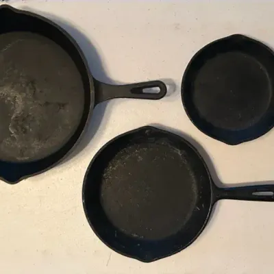 Set Of 3 Cast Iron Skillets