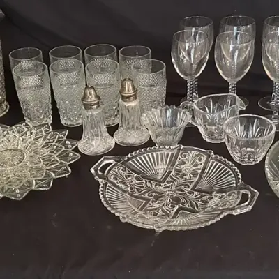 35-Piece Assorted Glass & Crystal Serveware, Stemware & Tableware Collection
 - Set 4 
