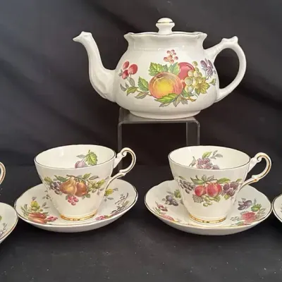 Fruit Themed Tea Set- Arthur Wood & Son, Allyn Nelson Collection