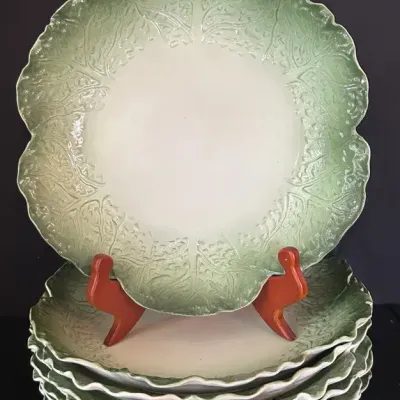 Set Of 8 Paris Royal Cabbage Plates