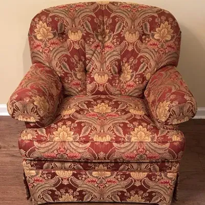 Elaborate Red Armchair