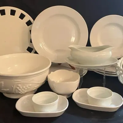 Assortment Of White Dishes 