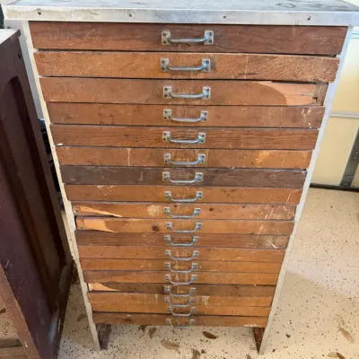 Printing Press Tray Storage Shelf With Storage Trays 