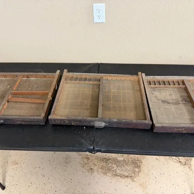 Hamilton Printing Press Trays 