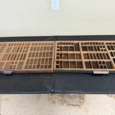 Hamilton And Other Printing Press Trays 