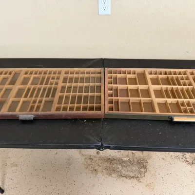 Hamilton And Other Printing Press Trays 