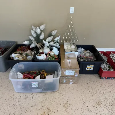 Christmas Decor And Storage Boxes 