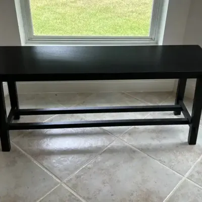 Black Wooden Bench